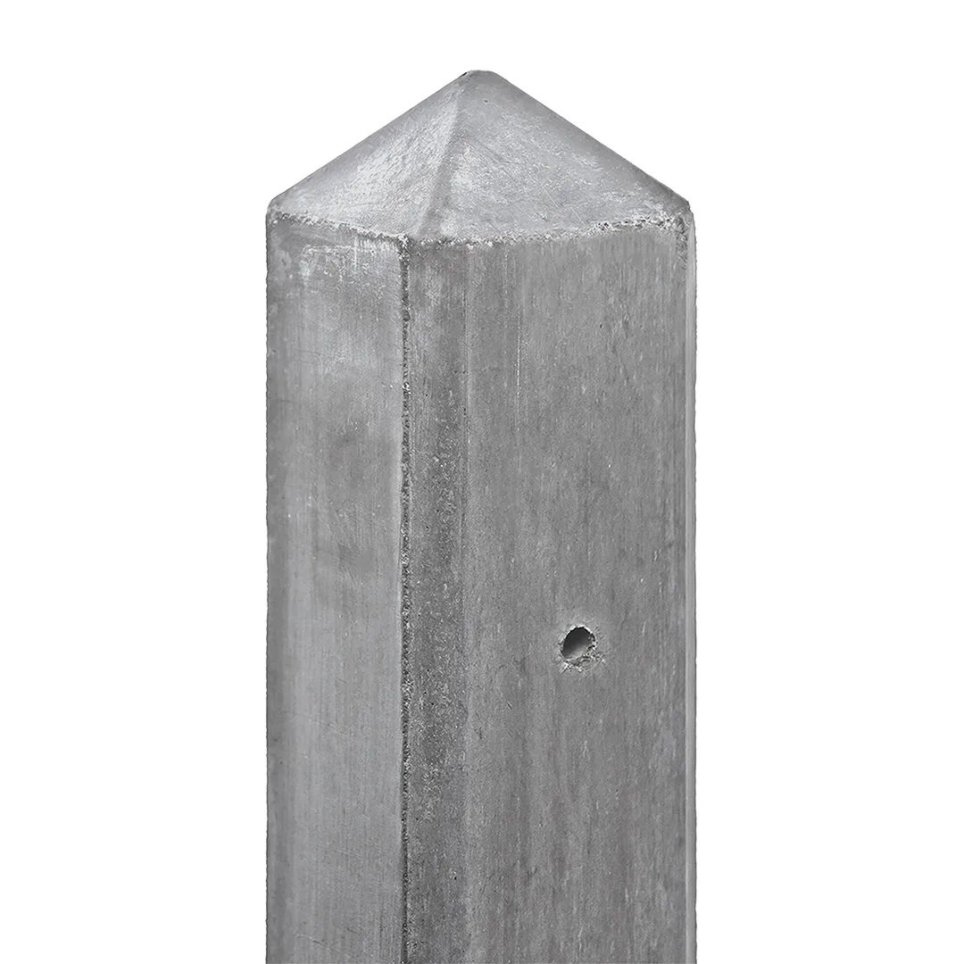 Betolux betonpaal hoekpaal grijs ongecoat 10x10x280cm
