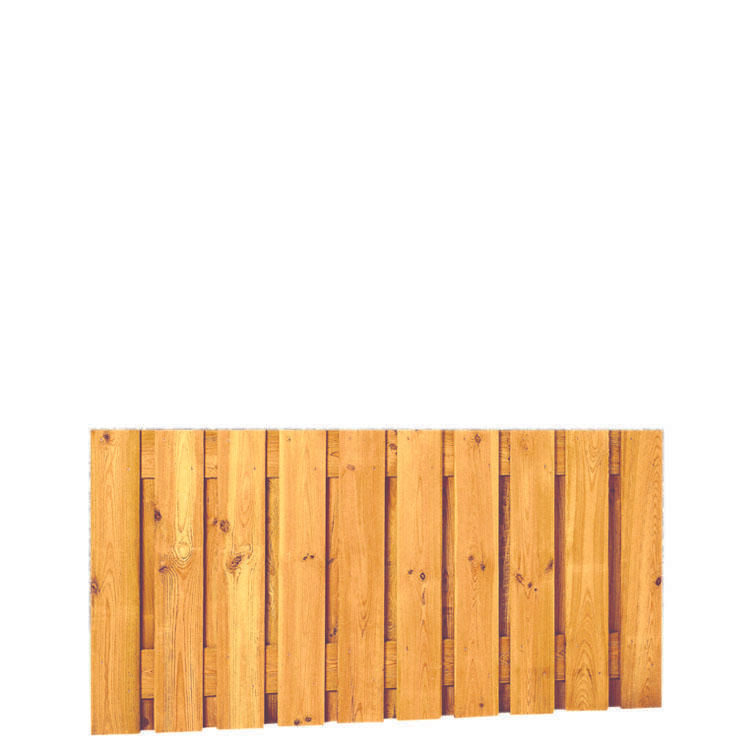 Grenen geschaafd plankenscherm 21-planks 17mm, 180x89cm, groen geïmpregneerd (W08101)