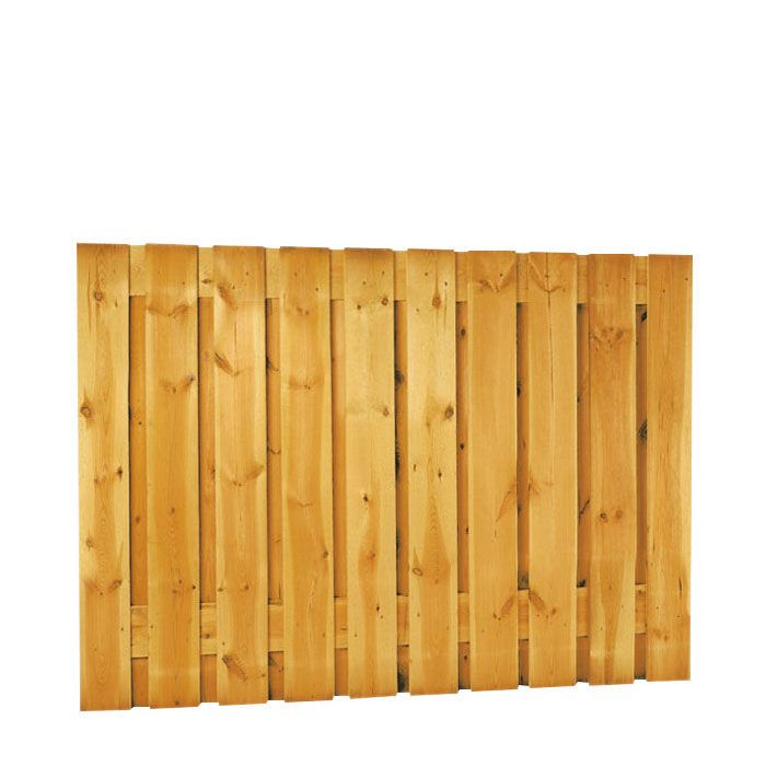 Grenen geschaafd plankenscherm 21-planks 15mm, 180x130cm, groen geïmpregneerd (1033628)