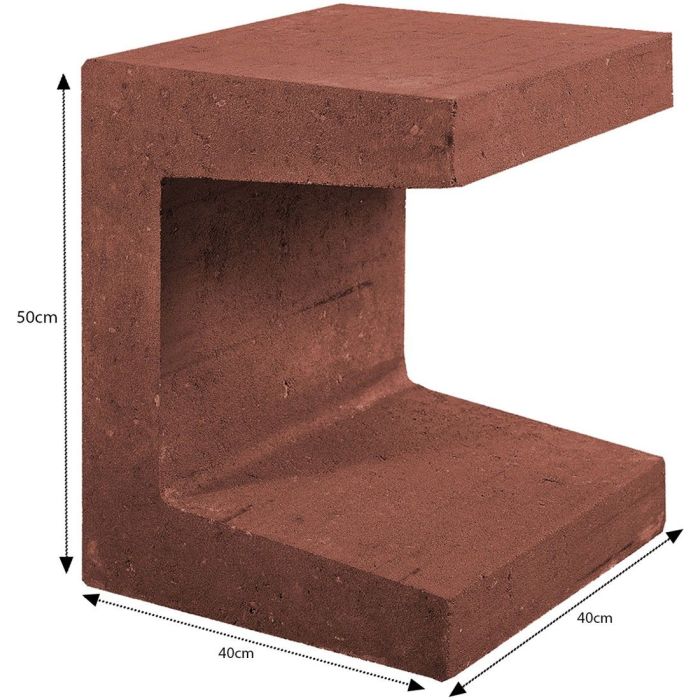 U-Element 40x40x50cm corten-bruin