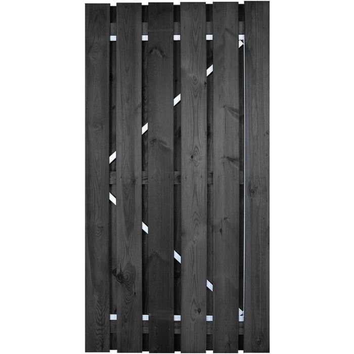 Grenen deur Zwart verstelbaar stalen frame 195x100cm Arizona