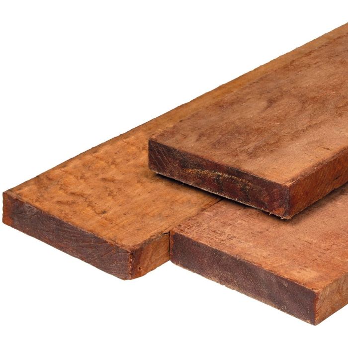 Hardhouten azobe beschoeiingsplank fijnbezaagd 2x20x300cm