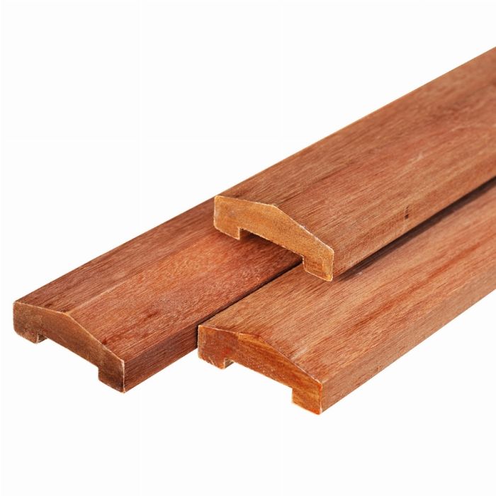 Hardhouten geschaafde afdekkap met sponning 7x3,5x180cm