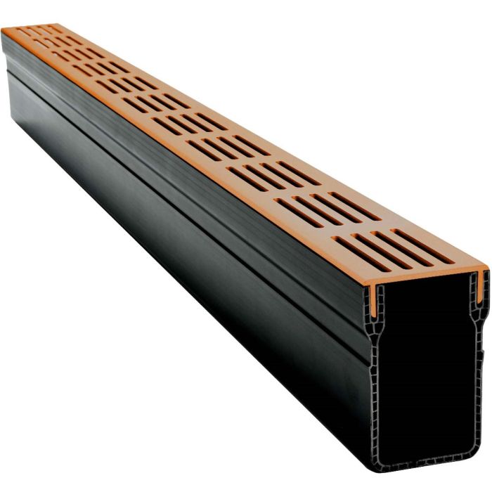 Garden Drain goot 100x6,5x10cm cortenstaal