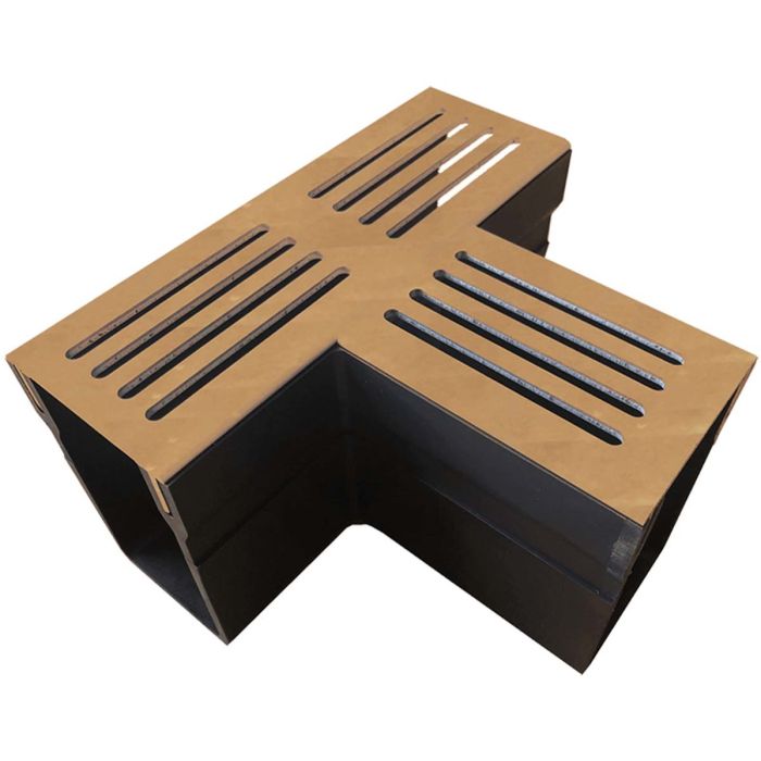 Garden Drain T-stuk cortenstaal