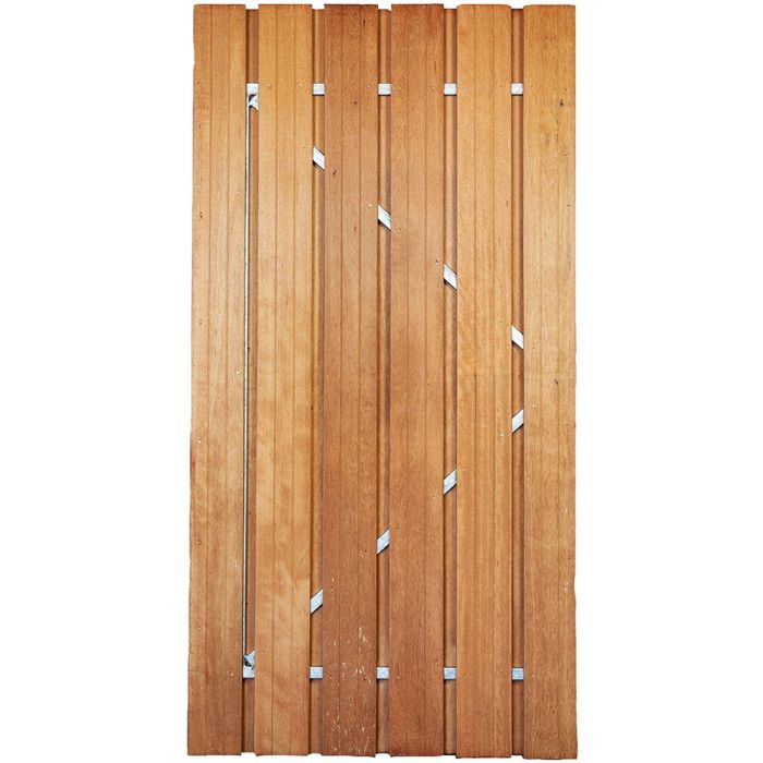 Hardhouten deur met verstelbaar stalen frame 195x100cm