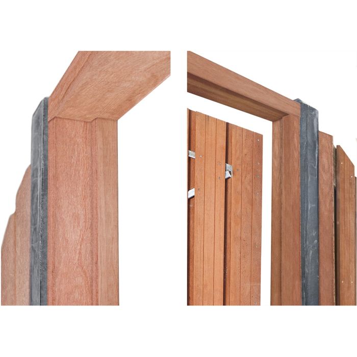 Hardhouten deurkozijn met aanslagligger H210xB90-150cm