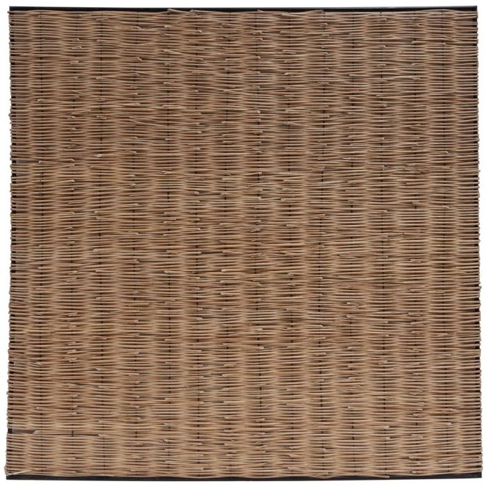 Privat wilgenteenscherm met ijzer frame 180x180cm