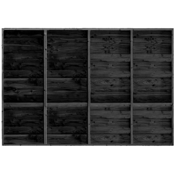 Wand B enkelzijdig rabat zwart 224x228,5cm zwart geïmpregneerd