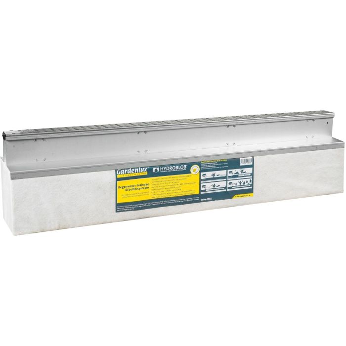 Hydroblob Slimline set verzinkt incl. D45 unit SL55 VS 120x20x30cm