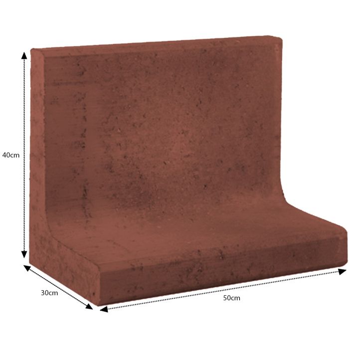 L-Element 50x30x40cm corten-bruin