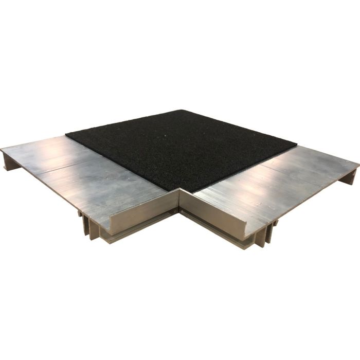 Randoplossing binnenhoek incl. rubberpad t.b.v. verstelbare tegeldrager (27 t-m 470mm)