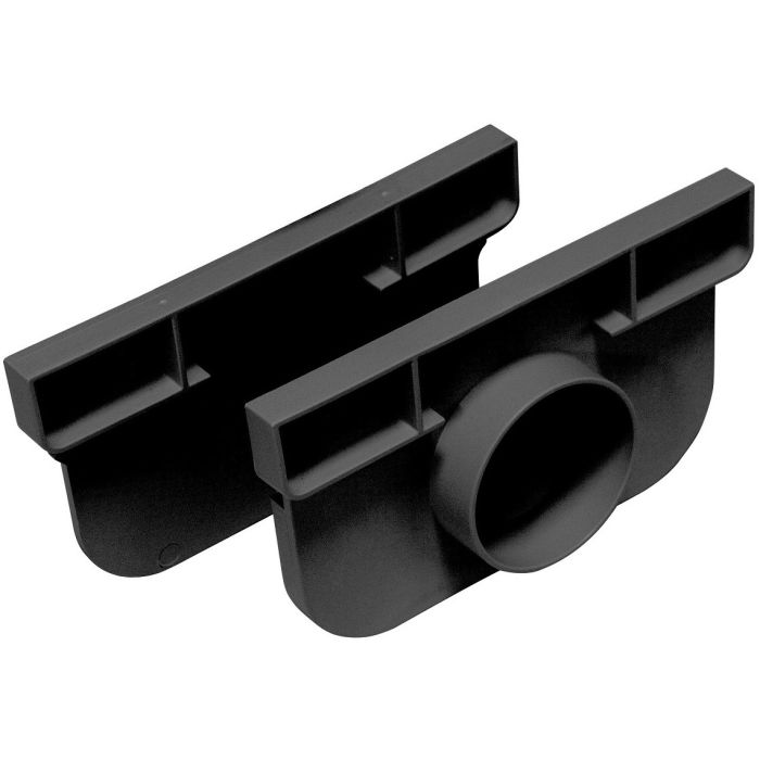 Top Drain set met 2 eindkappen, waarvan 1 met zijuitlaat mogelijkheid Ø50mm