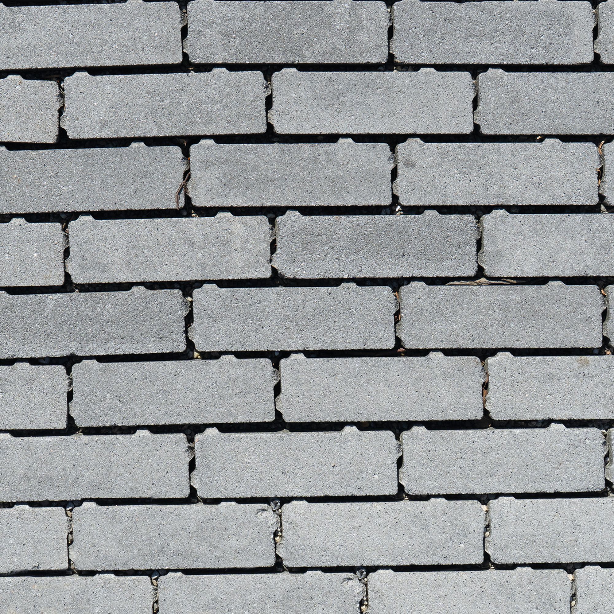 Eco Bricks waterpasserend 7x21x8cm veerse Grijs/Zwart