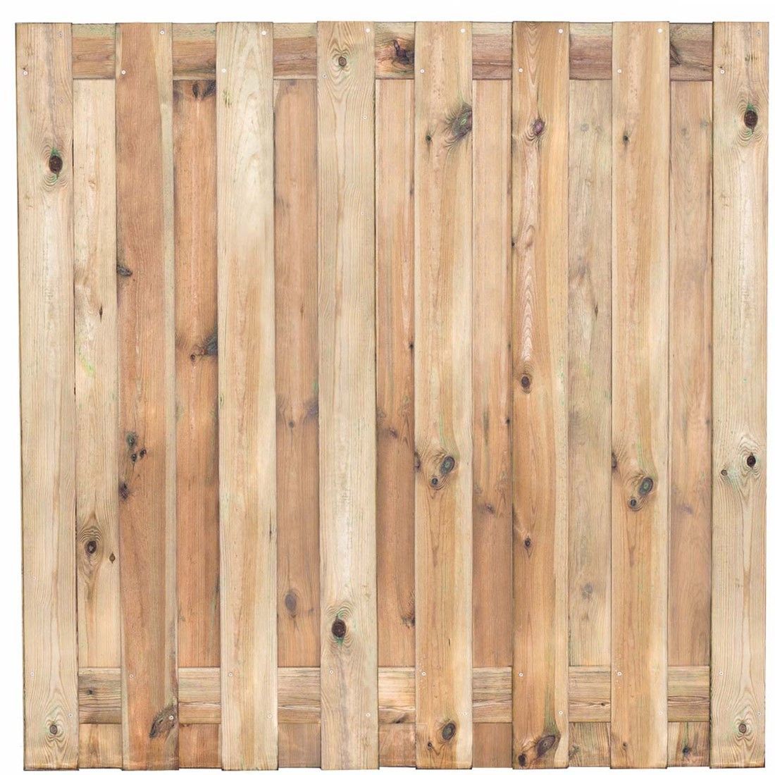 Grenen scherm Colorado 17 planks-15mm RVS geschroefd 180x180cm