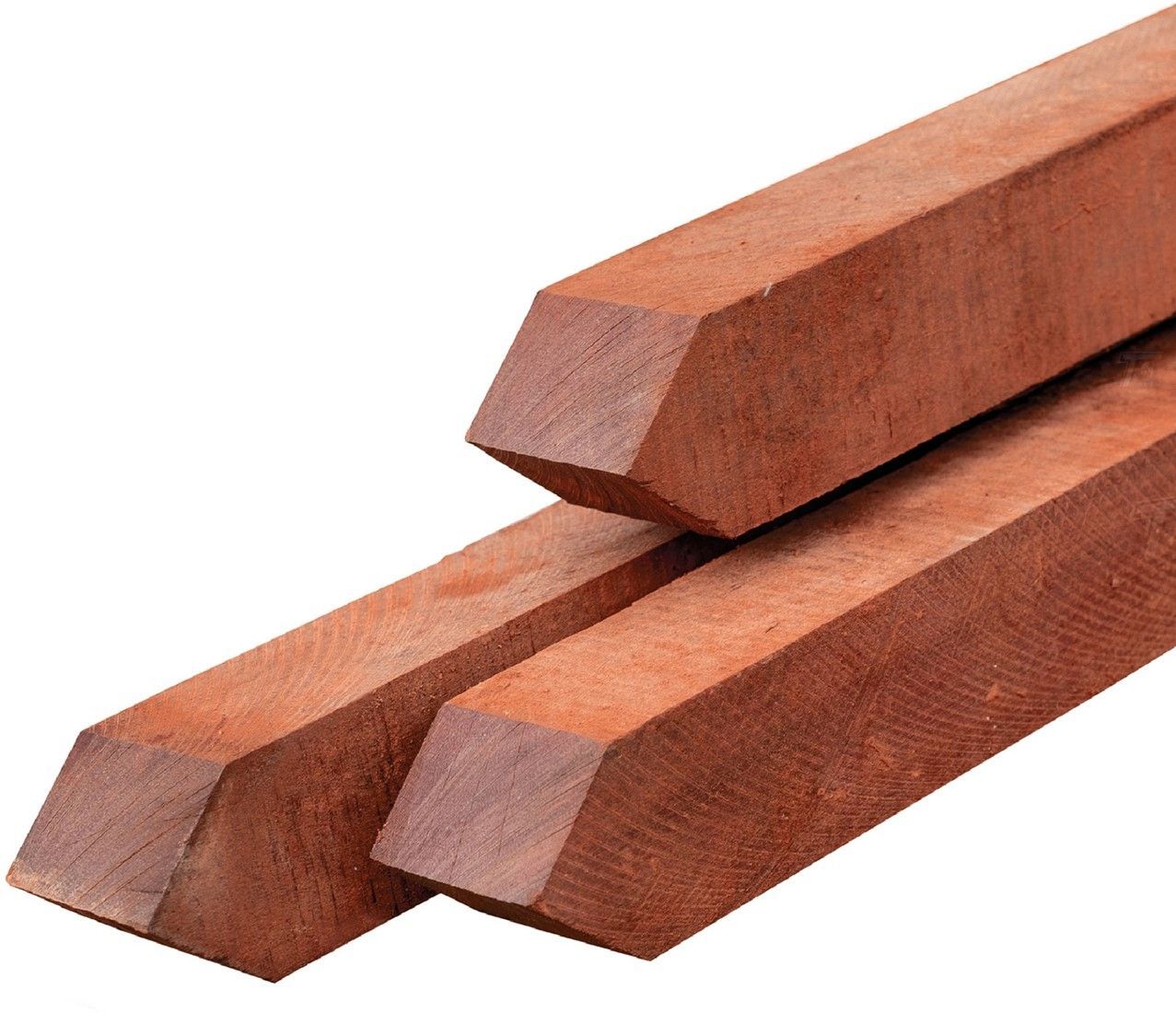 Hardhouten paal geschaafd 6,5x6,5x275cm Azobe