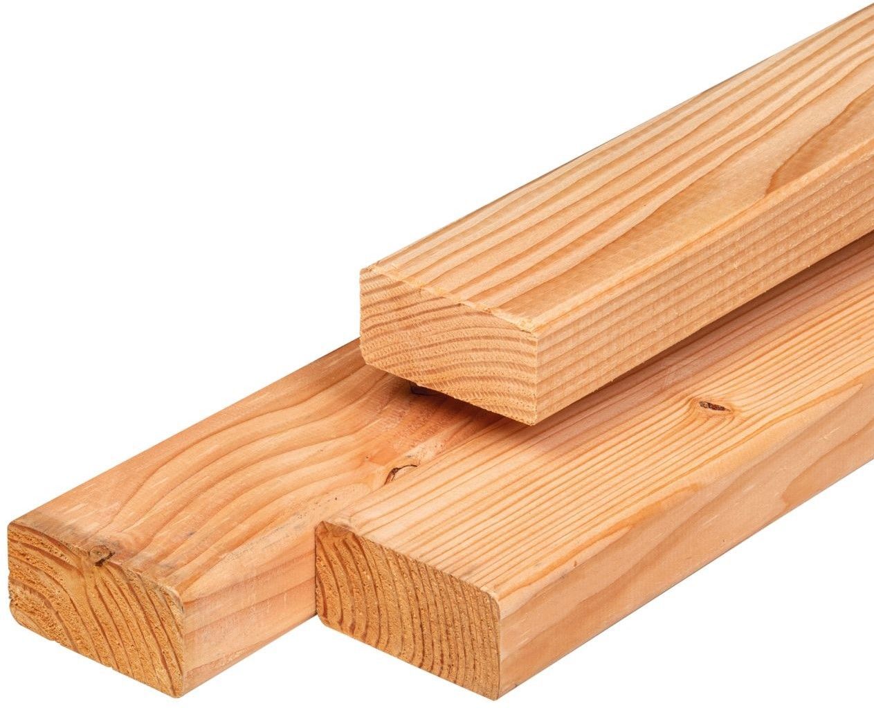 Gardenlux Douglas regel fijnbezaagd 4,5x4,5x300cm onbehandeld