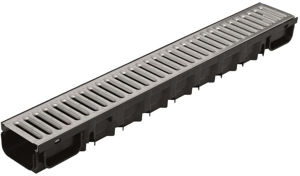 Top Drain met gegalvaniseerd stalen rooster 100x12x8,5cm