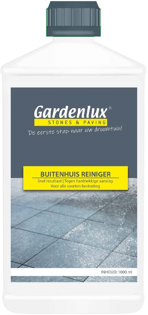 Buitenhuisreiniger verwijdert vlekken van bladeren