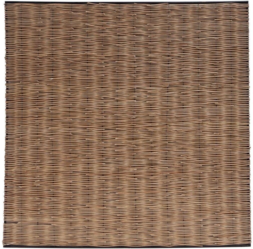 Privat wilgenteenscherm met ijzer frame 180x180cm