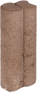 Mini Duo Palissaden Ø6x8,3x25cm bruin