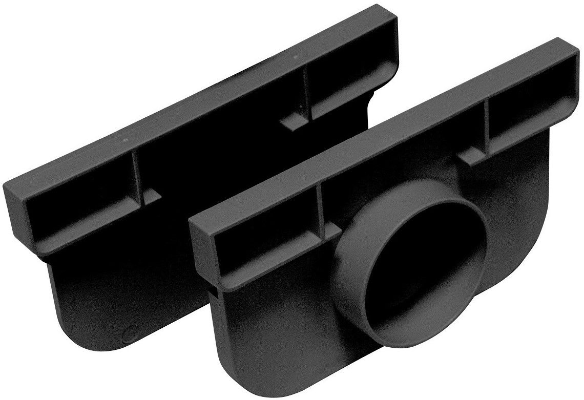 Top Drain set met 2 eindkappen, waarvan 1 met zijuitlaat mogelijkheid Ø50mm