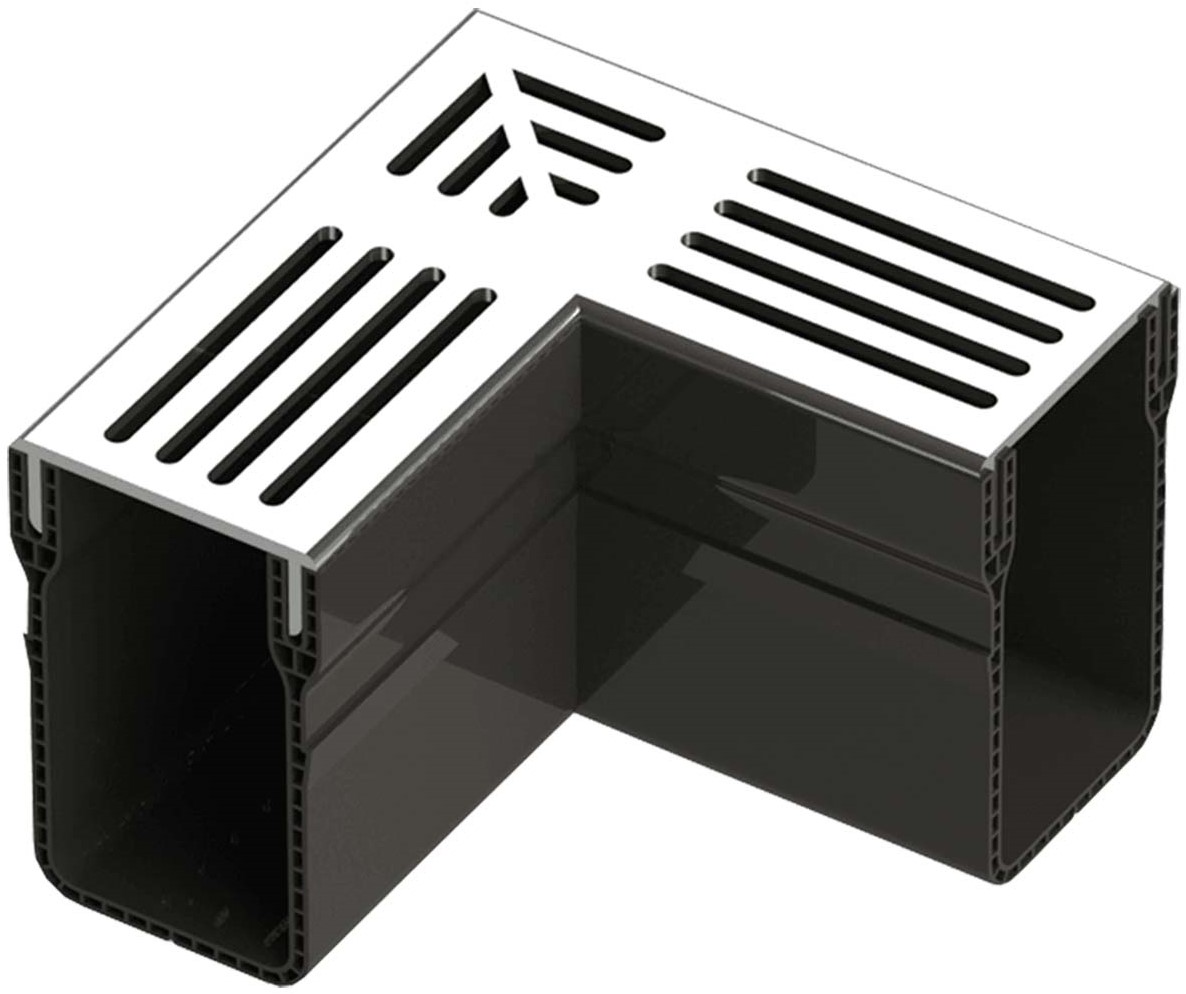 Garden Drain hoekstuk Aluminium