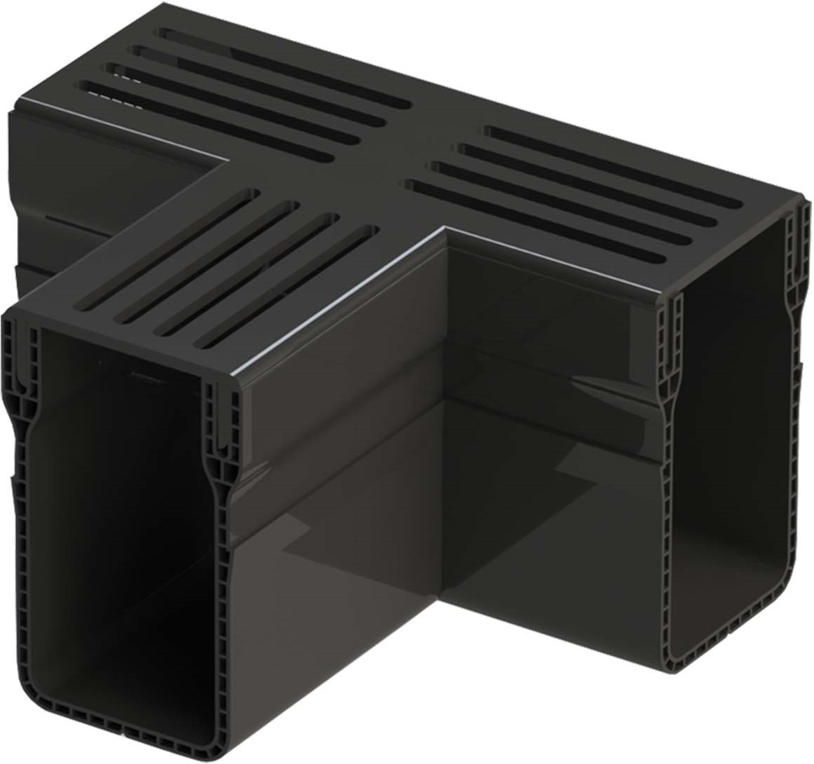 Garden Drain T-stuk Zwart