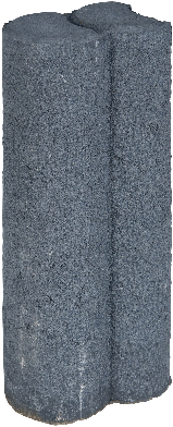 Mini Duo Palissaden Ø6x8,3x25cm Zwart