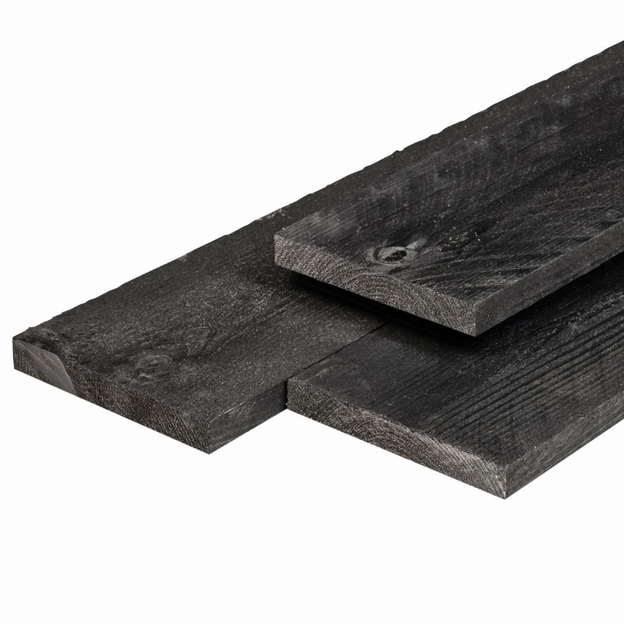 Plank zwart gedompeld zwart gedompeld